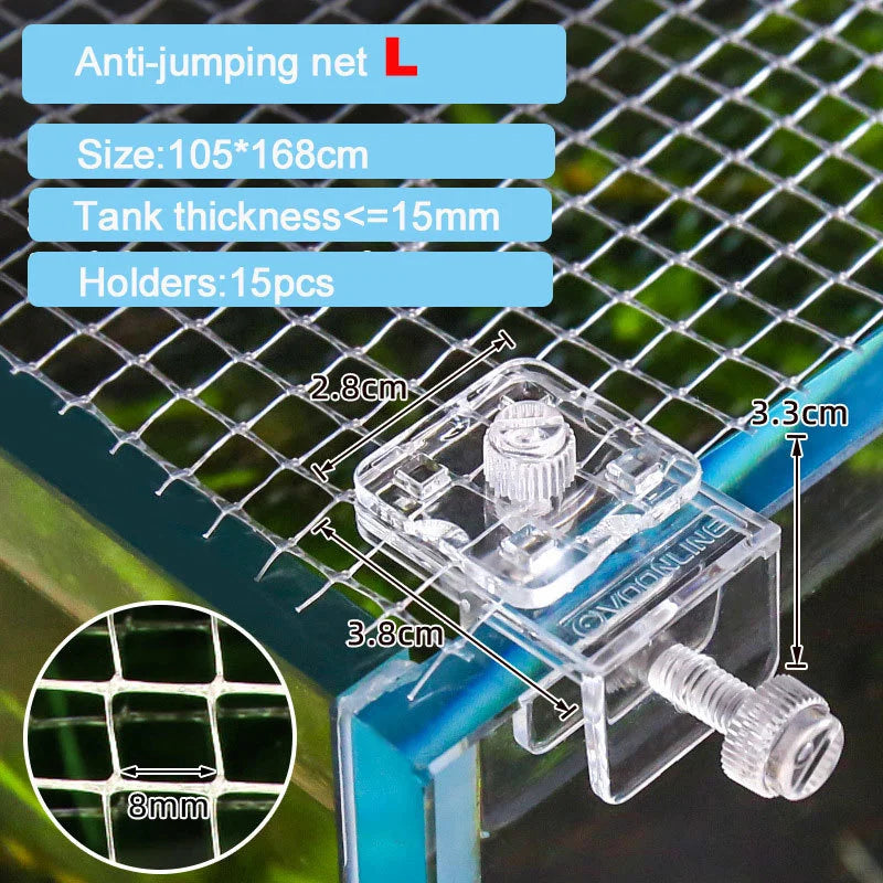 Anti-jumping Net Aquarium Anti Escape Net Cover Fresh Seawater Reef Fish Tank Shrimp Accessories Pet Product Tools Plants Holder