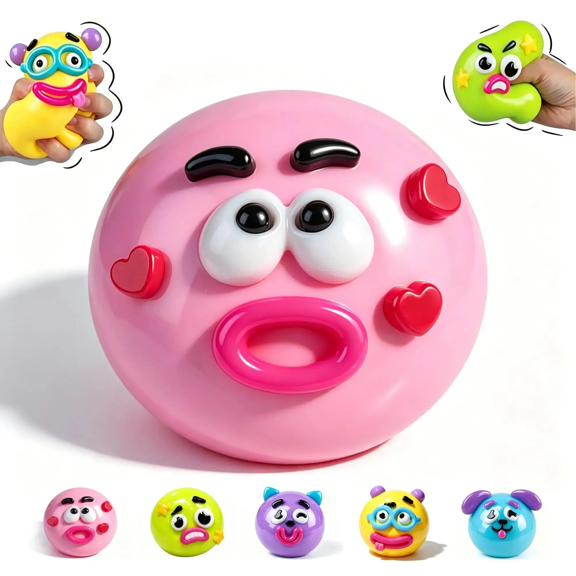 Funny Dog Expressions Squeezing Toy Soft Wet Cute Face Changing Slowly Rising Relaxing Sensory Toy Adults Ideal Home Office Gift