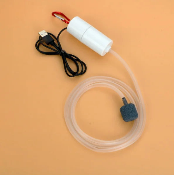 Oxygen Pump USB Portable Fish Tank Fish Aquarium Supplies Small Oxygen Pump Ultra-Quiet Fishing Aerator