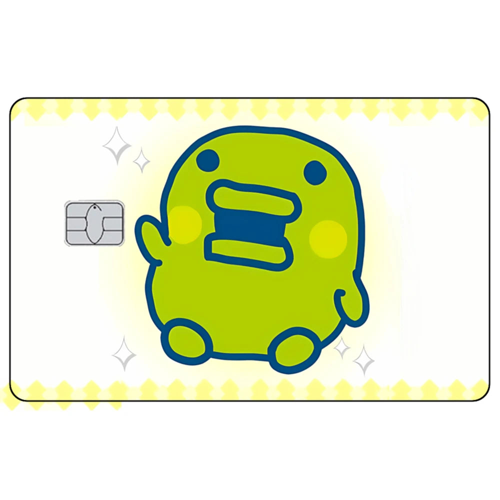 Cute Cartoon Mametchi Credit Card Skin Sticker Electronic Pet Matte Stickers for VISA Cards and Other IC Magnetic Cards Decal