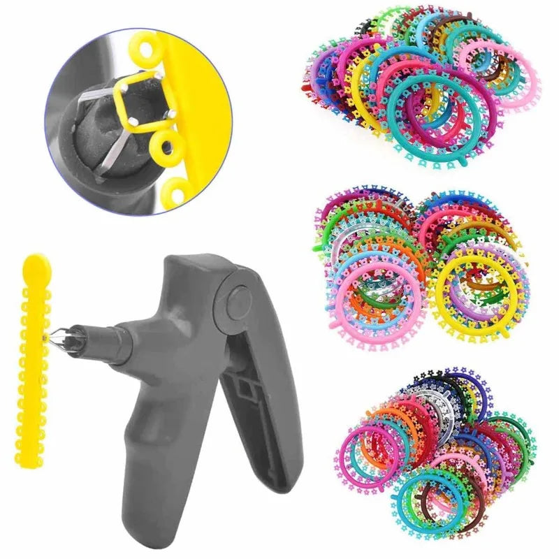 1000Pcs Dental Orthodontic Ligature Ties Bands O-Ring Elastic Rings Teeth Braces Accessories Cartoon Flower Mickey Cat Designs