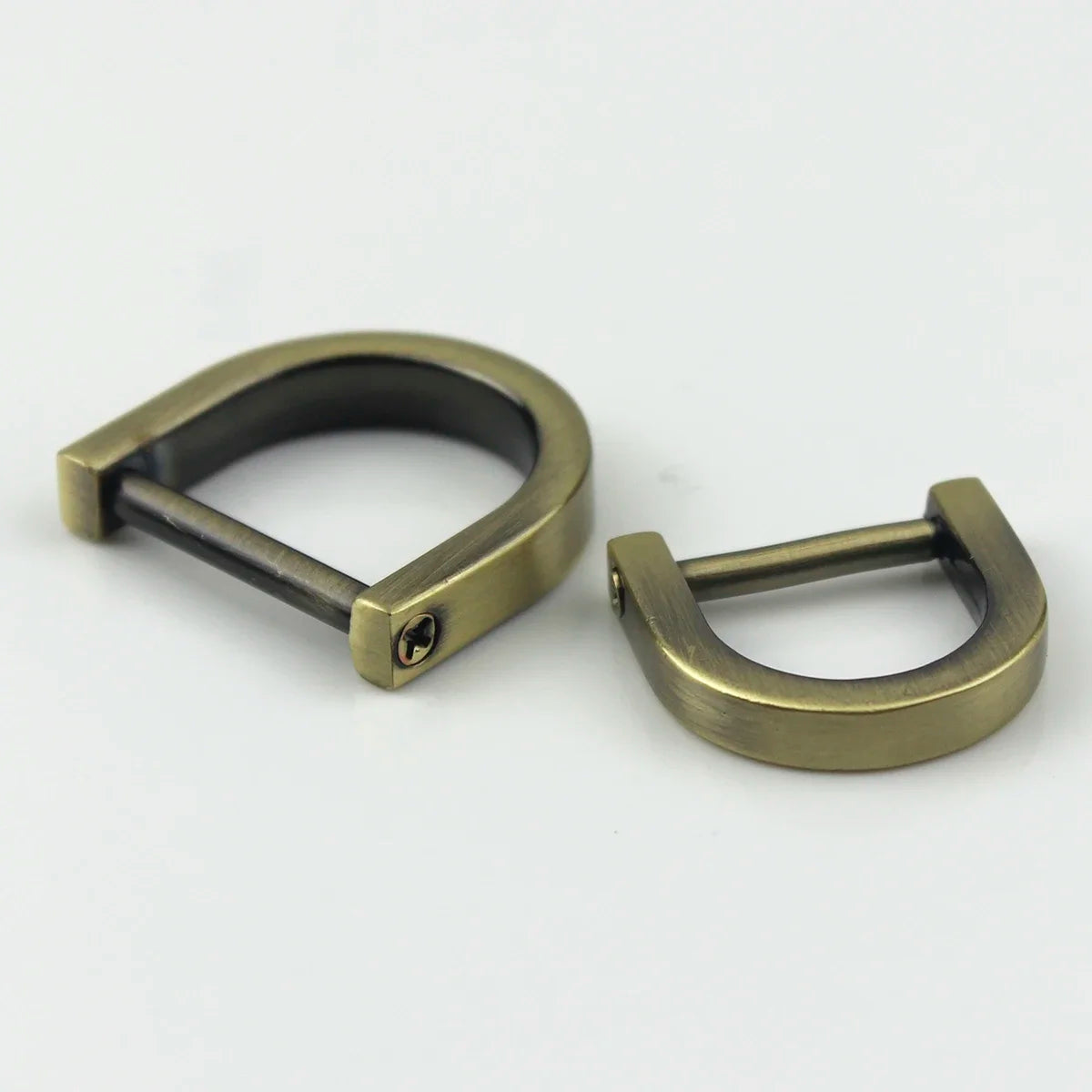 2pcs Metal D Ring Detachable Dee Rins Buckle Removable Shackle Clasp for Leather Craft Bag Strap Parts Pet Collar Accessories