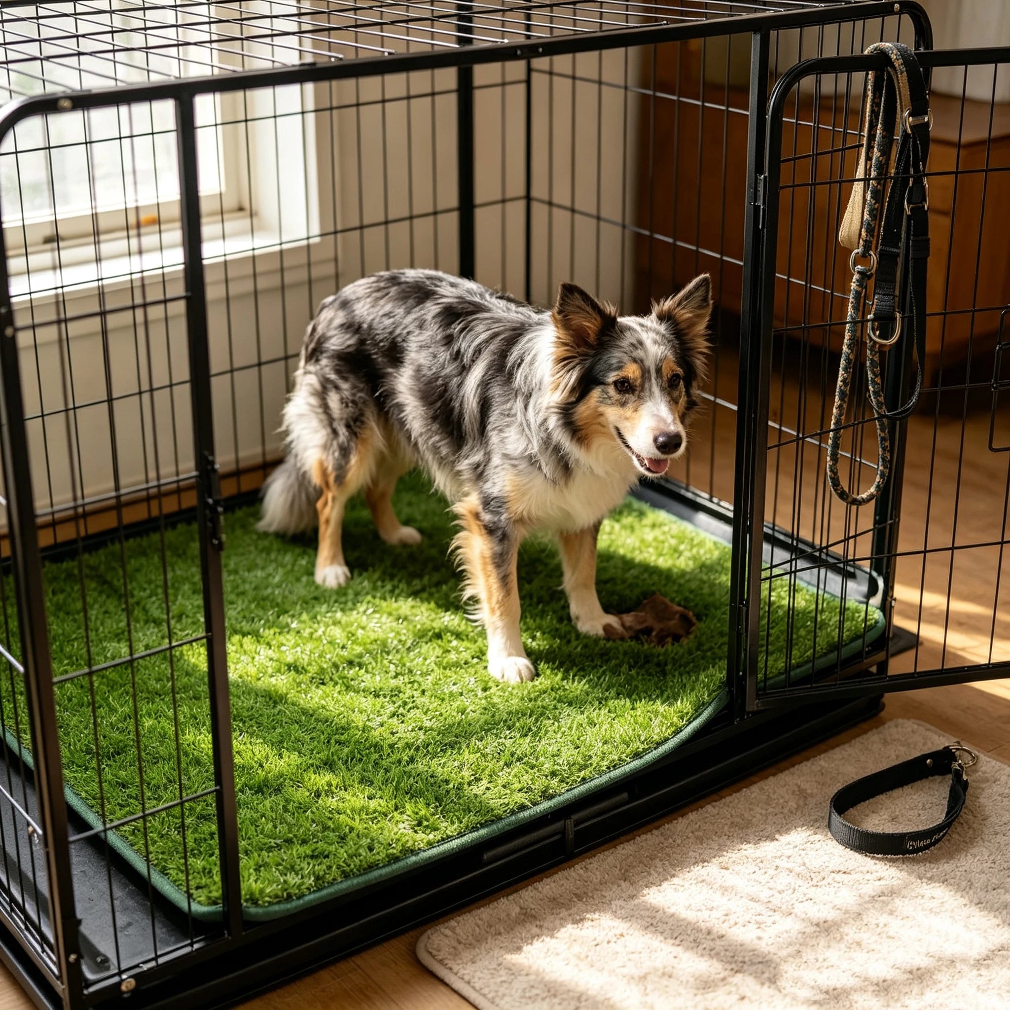 Washable Dog Grass Mat Artificial Grass Dog Potty Trainer Odor-Control Lawn for Pet Training Easy-Clean Pee Pad Non-Slip Backing