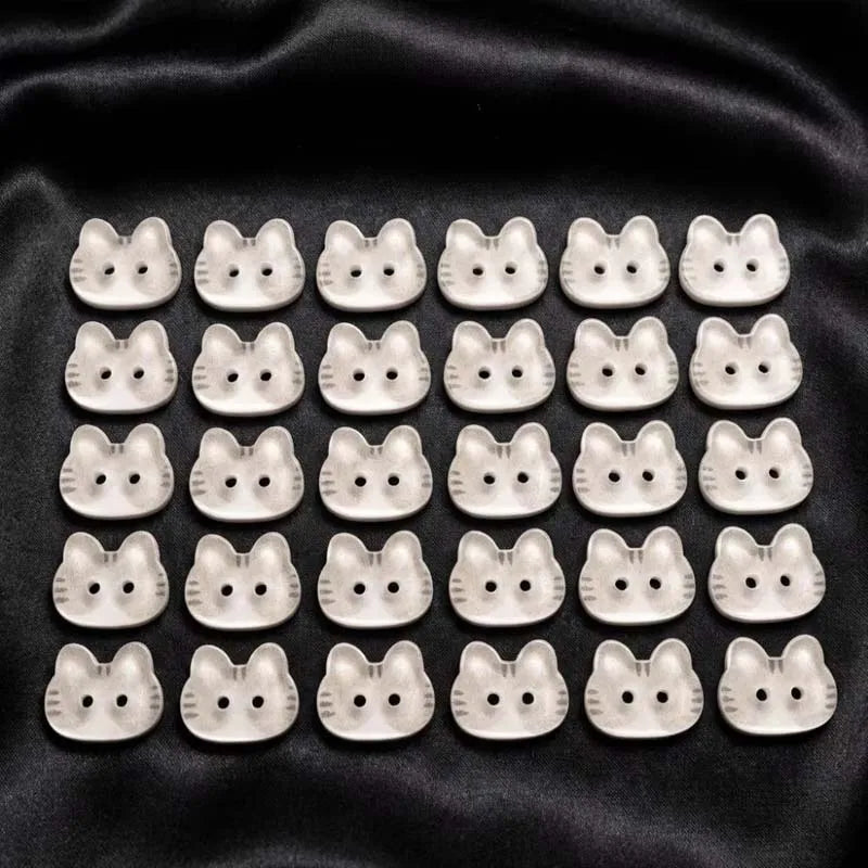 30pcs Cat Buttons Cute Creative Calico Cat Buttons Fashionable Resin Ginger Cat Buttons Clothes Accessories