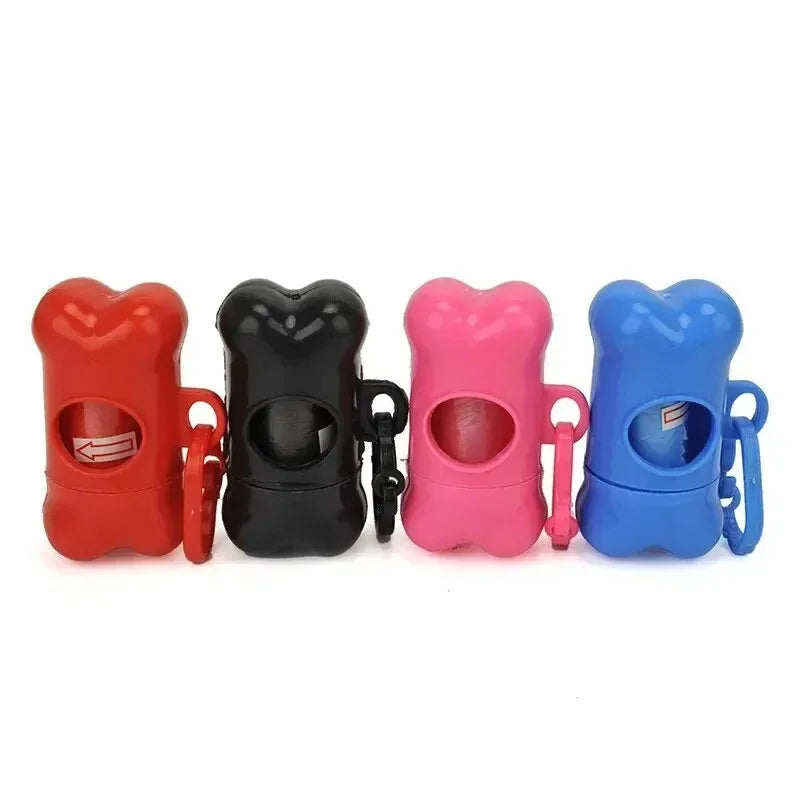 1/2/3/4/10pcs Bone Shaped Pet Garbage Bag Dispenser for Dogs Carrying Cleaning Supplies When Going Out