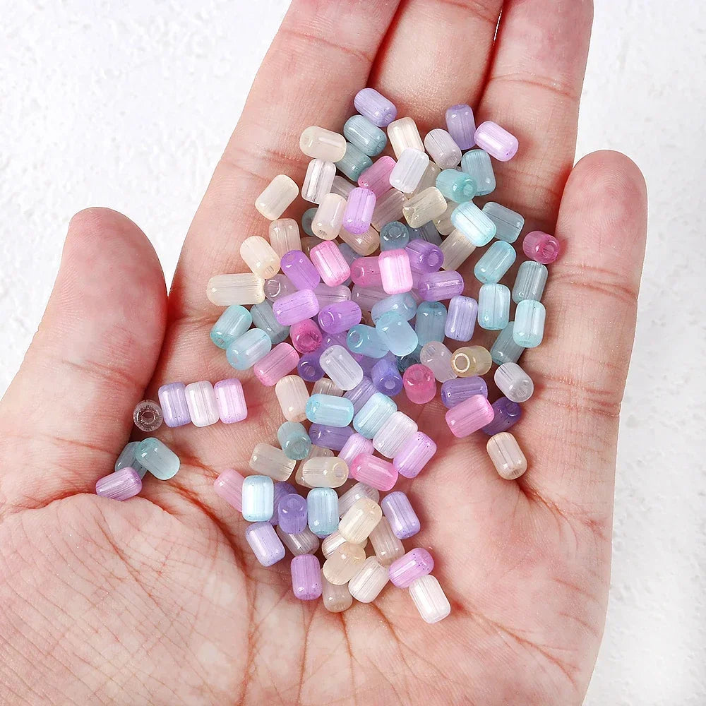 4x6mm Brushed Cat Eye Eye Brushed Jujube Bead  Glass Sewing Bead Handmade DIY Loose Bead Bracelet Necklace Accessories