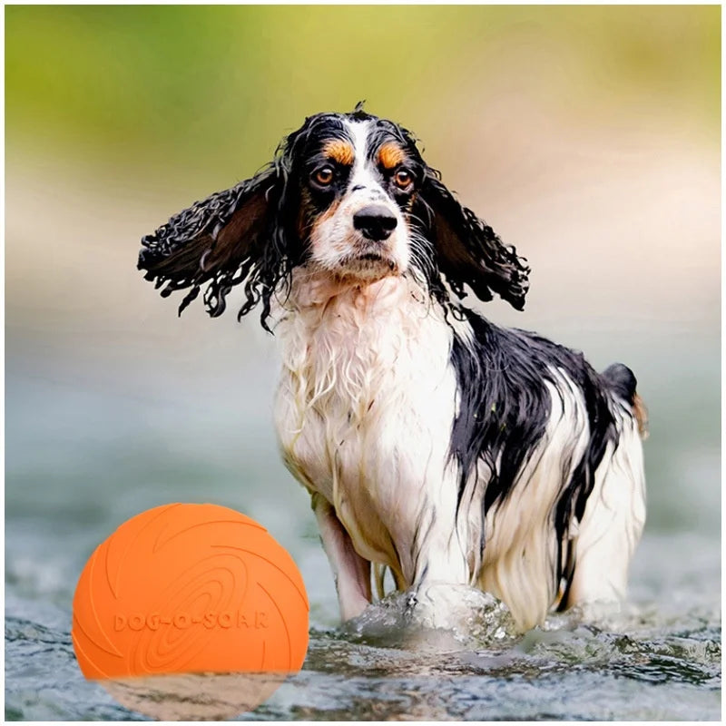 HH Interactive Silicone Flying Saucer Toy for Dogs And Cats Chew Resistant Flying Disc Pet Game Perfect for Puppy Training Fun