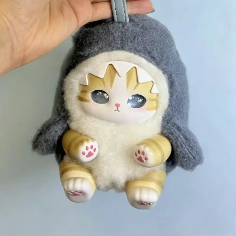 Cute Cat Doll Plush Keychain, Animal Dress Modeling, Vinyl Doll，bag Decoration Pendant,Surprise Blind Box，ideal Toy Gift Pendant