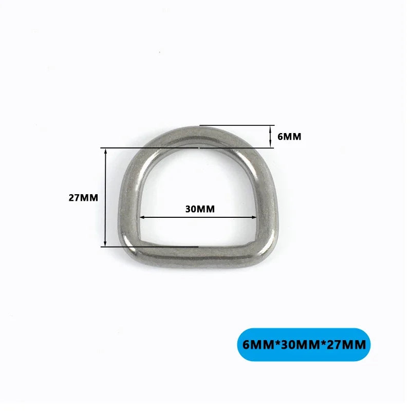 4/5/10Pcs 304 Stainless Steel D-Ring Buckles for Backpack Straps Webbing Belts Pet Dog Collars DIY Bags Hardware Accessories