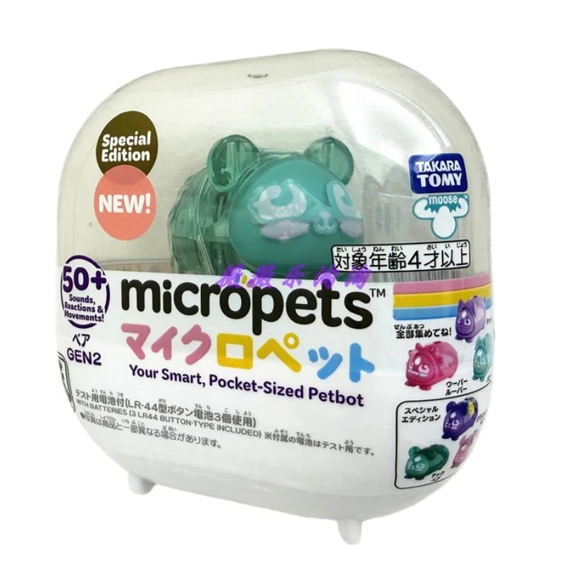 Genuine Takara Tomy Micropets Pocket-Sized Petbot Cat Rabbit Dog Series Electron Pet Interaction Machine Toy Gifts