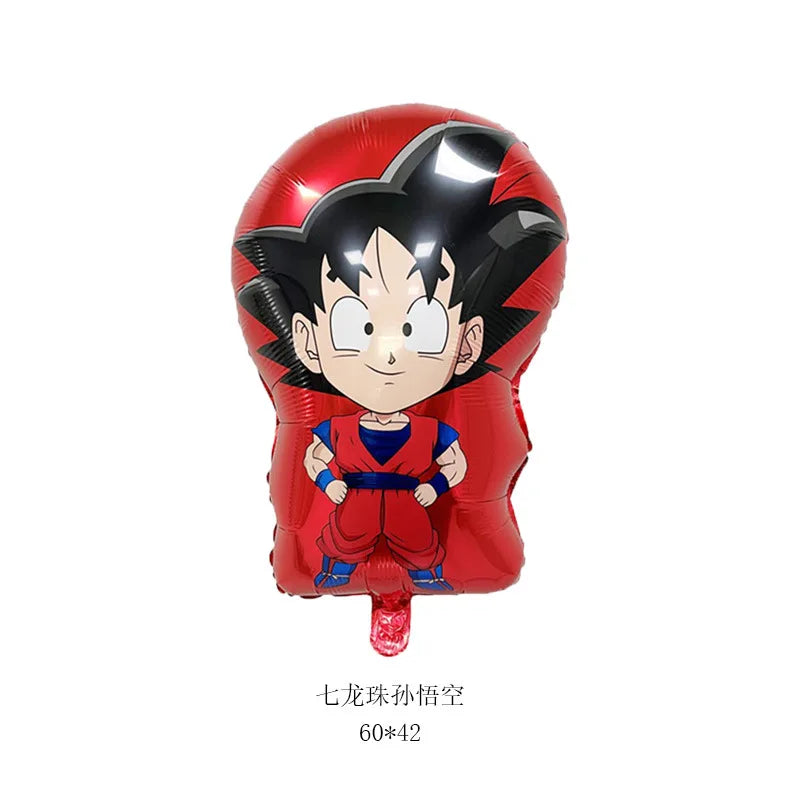 Anime Saiyan Goku Aluminum Foil Balloon Pack Dragon Cartoon Themed Kids Birthday Party Decor Supplies