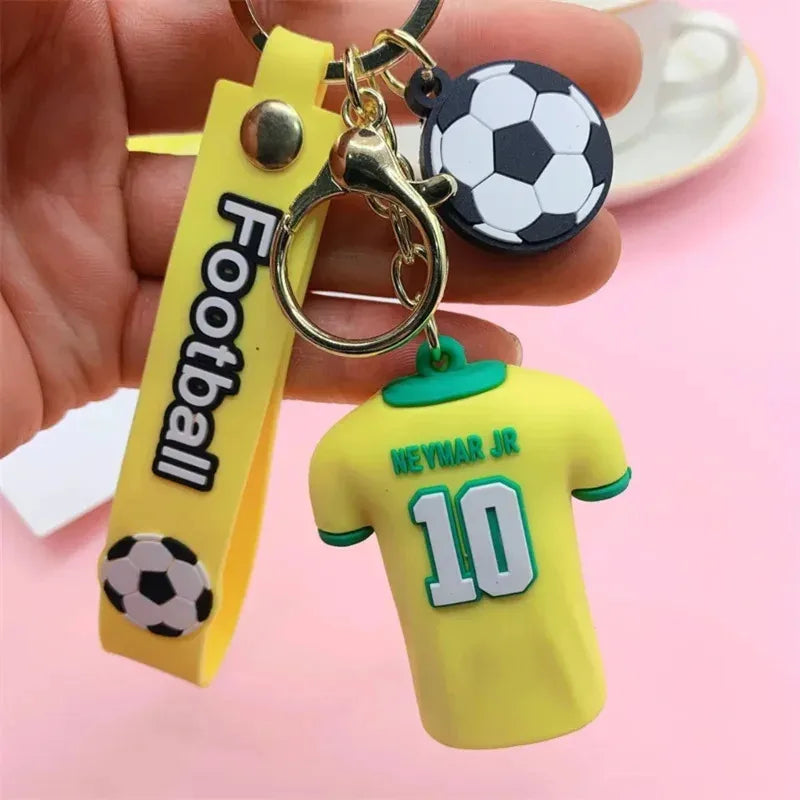 Soccer Ball Keychain Football Jersey Pendant Couple Charm For Keys Bag Accessories Gift