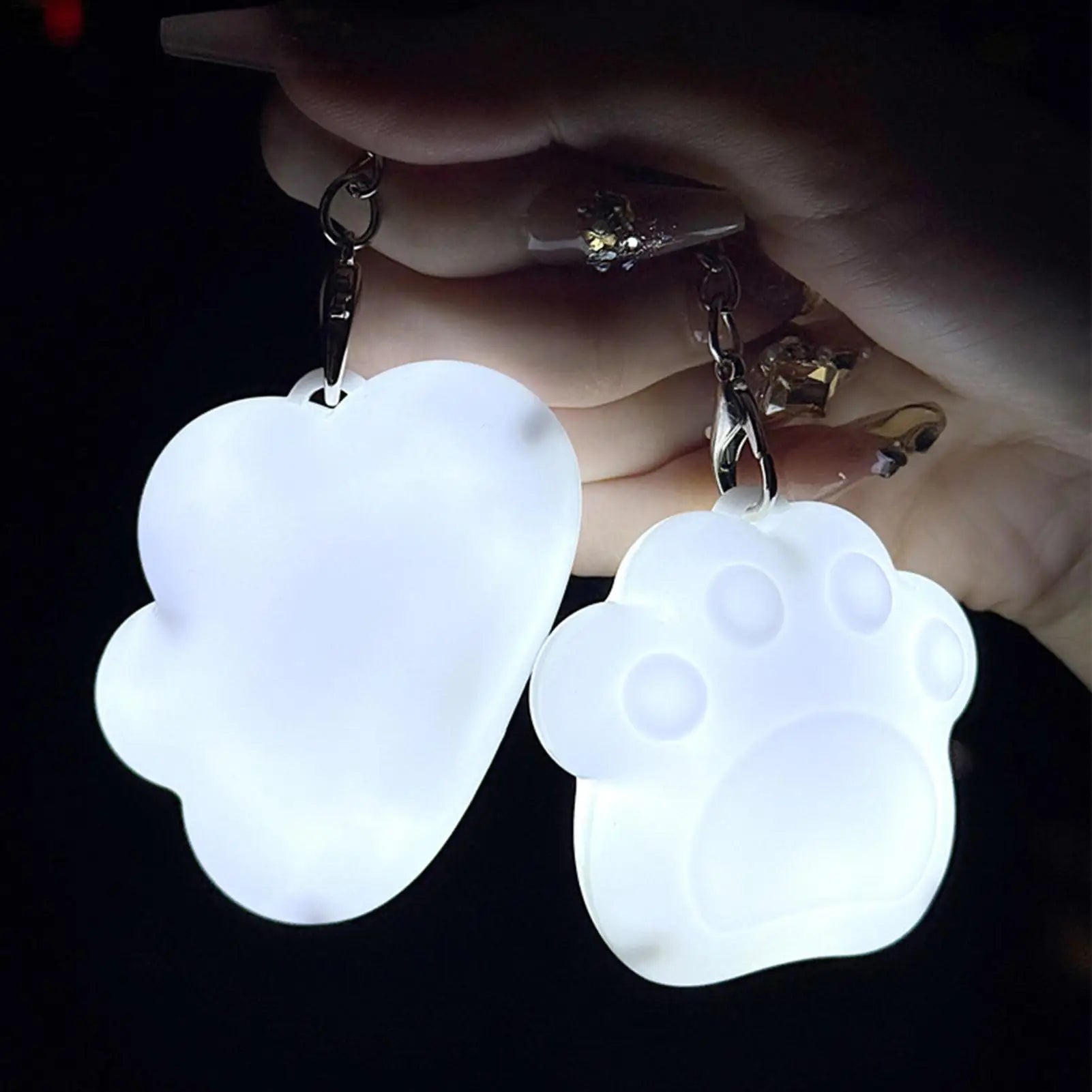 Cute cat paw shaped Bag Light Kitten Claws Cloud LED Light Touch Activated Purse Backpack Wallet Handbags automatic sensor light