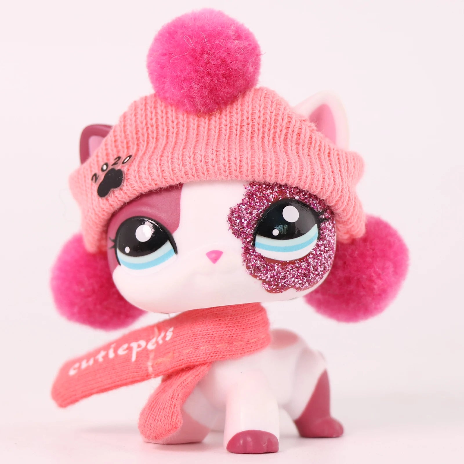 LPS Mini Pet Shop Pet Bobble Head Toy Rare Shorthair Cat with Accessories Collectible Gift for Child Cute Animal Toys