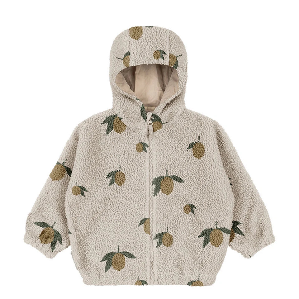 2025 Autumn KS Toddler Girls Lambswool Cats Jacket Boys Cartoon Cotton Fleece Outwear Coat Kid Winter Clothes Child Beetle Coats