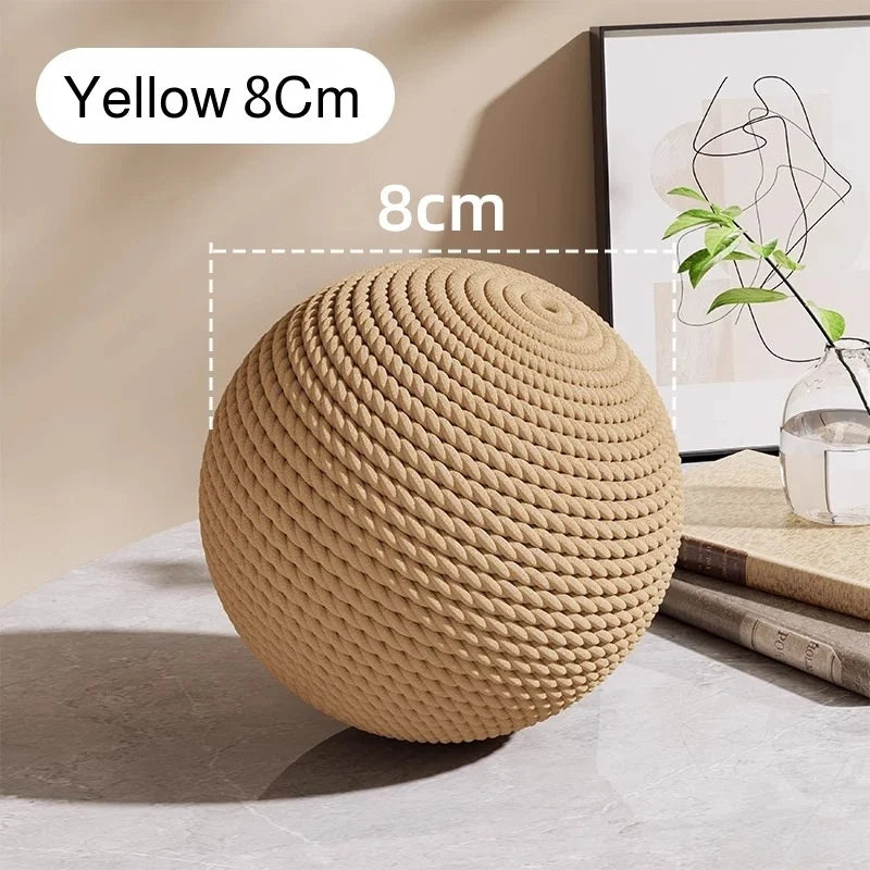 Interactive Sisal Cat Scratching Ball Toy For Kitten Teeth Cleaning Anti Bite Cat Ball Sounding Toy Pet Supplies