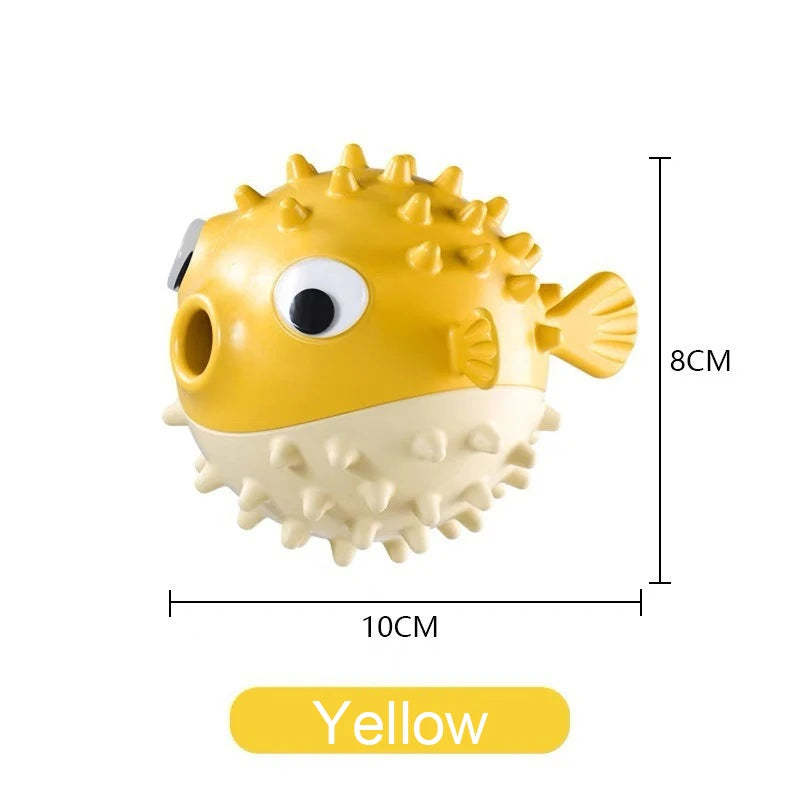Bouncing Fish Dog Toy Leak Ball Dogs Cats Slow Feeder Puzzle Toys Interactive Self-Play Boredom Relief Pets Toys Treat Dispenser