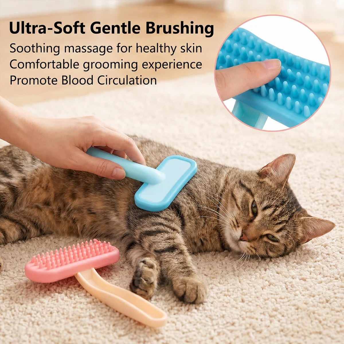 Silicone Comb Grooming Brush Guinea Pigs Accessory Rabbit Hair Cats Rabbits Combs Pet Pig Bunny Fix Supplies Items Accessories