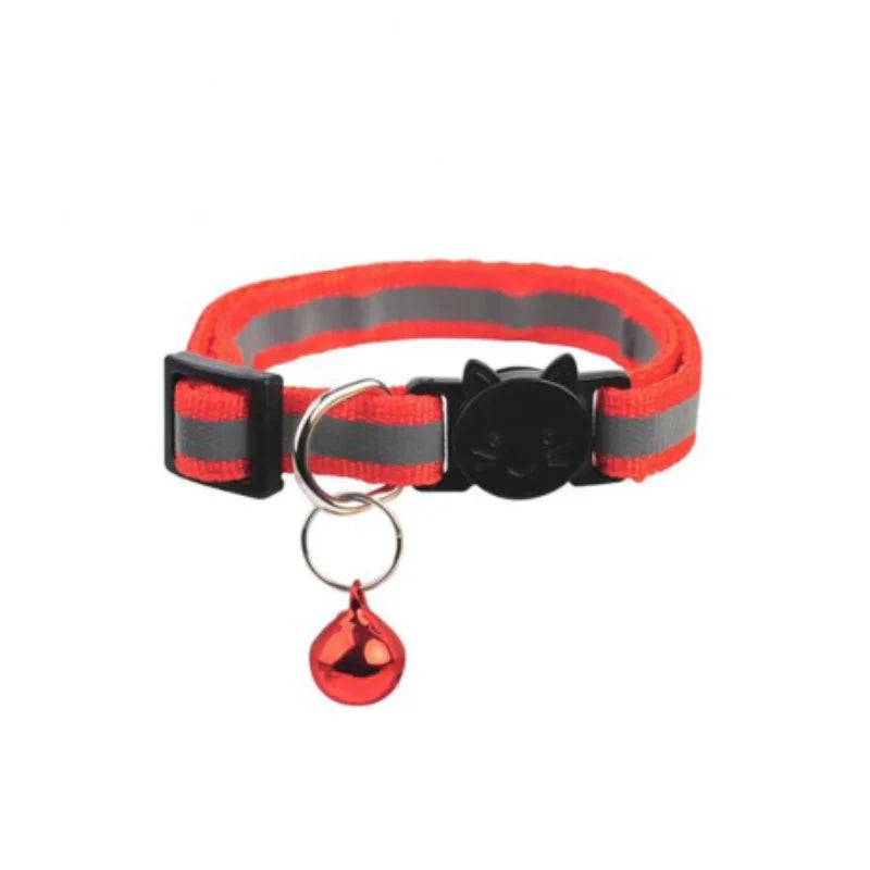 Reflective Breakaway Cat Collar Neck Ring Necklace Newborn Puppy Dog Collar Colorful Bell Collar for Cats Pet Kitten Products