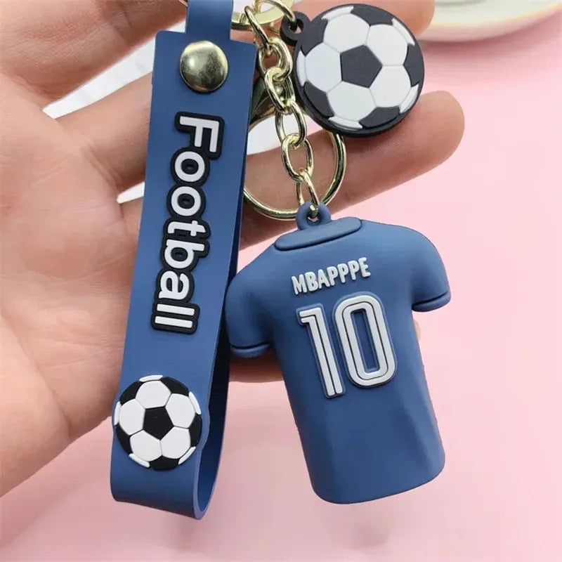 Soccer Ball Keychain Football Jersey Pendant Couple Charm For Keys Bag Accessories Gift