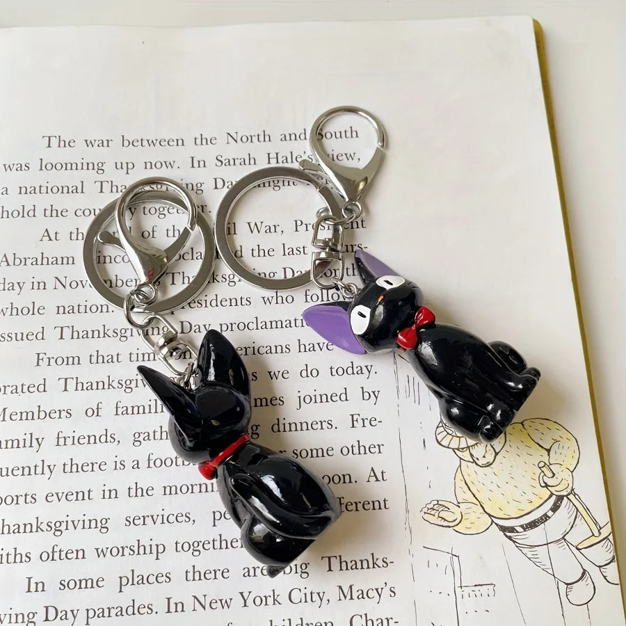 Charming Black Cat Keychain - Cute PVC Women's Fashion Accessory, Suitable for Bags and Keys, Cat Accessories