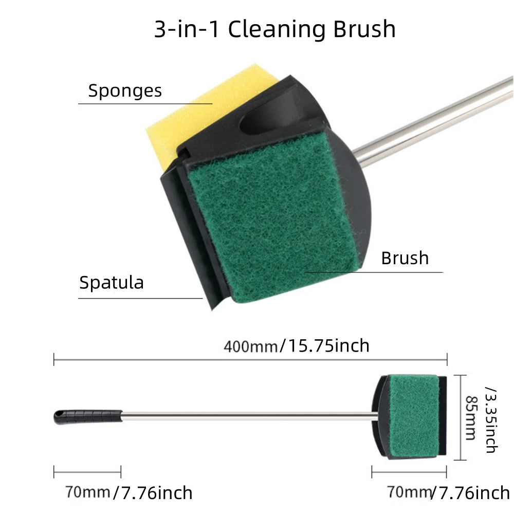 Fish Tank Cleaning Tools 5 in 1 Set Non-slip Long Handle Brush Fishing Net Plant Clips  Accessories Aquarium Pet Products