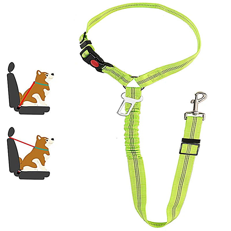 New Solid Two-in-one Pet Car Seat Belt Dog Harness Leash BackSeat Safety Belt Adjustable for Kitten Dogs Collar Pet Accessories