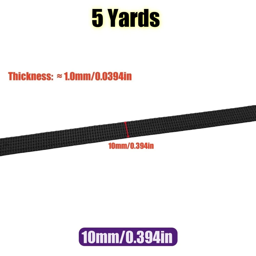 5 Yards 10-50mm Nylon Webbing Tape Backpack Strap Pet Collar Safety Belt Ribbon Band Bag Clothing DIY Sewing Accessories