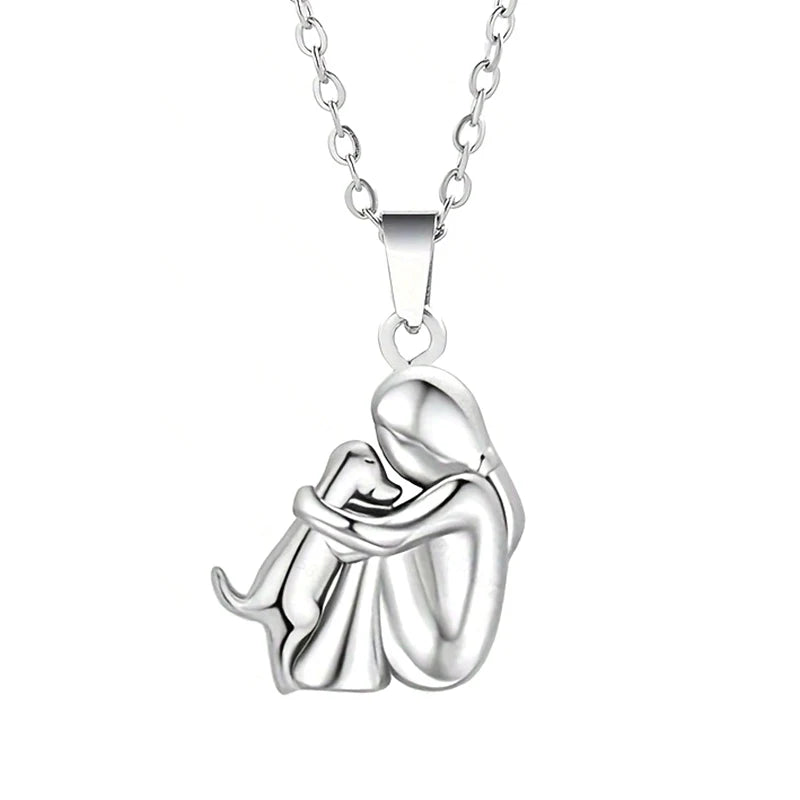 Trendy Black Dog Pendant Necklace For Women Puppy Dog Mom Necklaces Animal Pet Jewelry Accessories