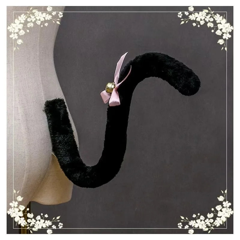 Cute Cat Tail Cosplay Anime Kawaii Animal Halloween Party Costumes Accessories Kitten Lady Maid Tail Girl Friends Gifts