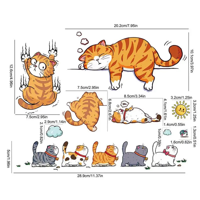 1 set Funny Car Sticker Cat Climbing Pet Animal Styling Stickers Car Scratch Cover Decoration Creative Bumper Decals Accessories