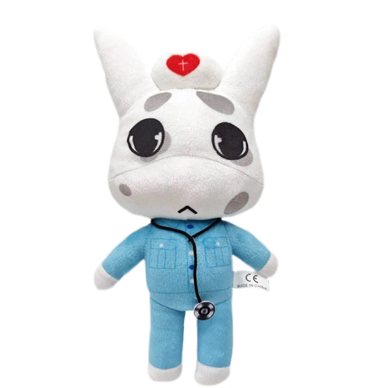 Animal Hospital Plush Toy Set with Cat Dog Penguin & Bunny - Horror Game Anomaly Features Birthday Gift for Kids Hospital Access