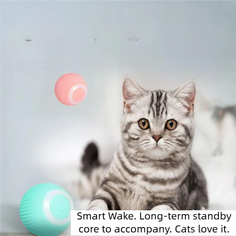 Smart Cat Toys Automatic Rolling Ball Electric Cat Toys Interactive for Cats Training Self-moving Kitten Toys for Indoor Playing