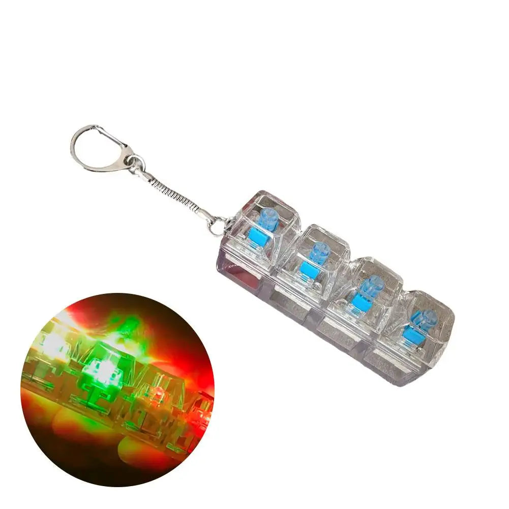 9 Keys Keyboard Key Toy Cat Paws Finger Button Stress Relief Toys Mechanical Keyboard Keycaps Keychain Office Decompression Calm