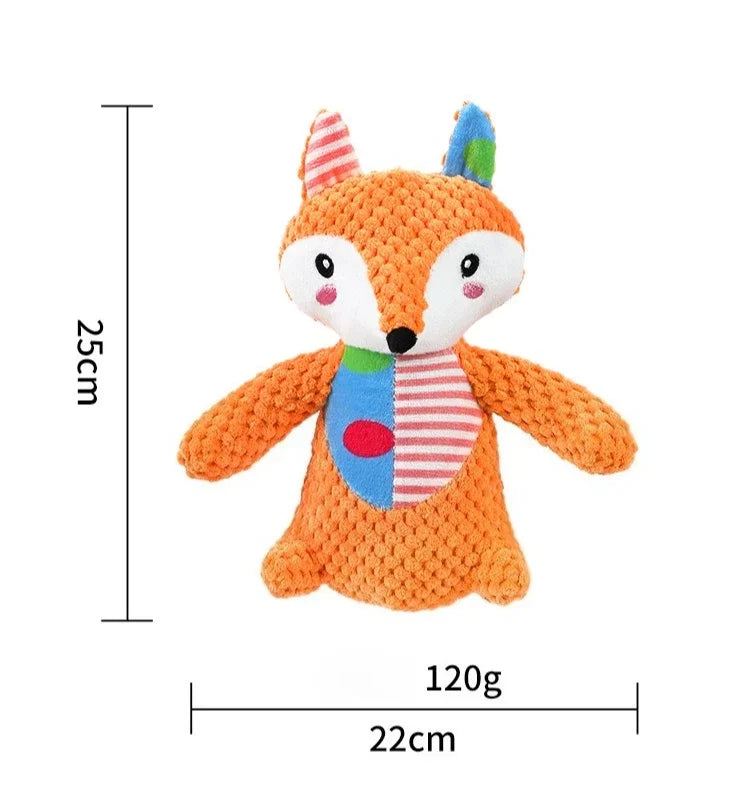 New elephant toy patchwork rabbit fox toy dog toy sound pet plush chew toy bite-resistant dog toy plush sound interactive toy