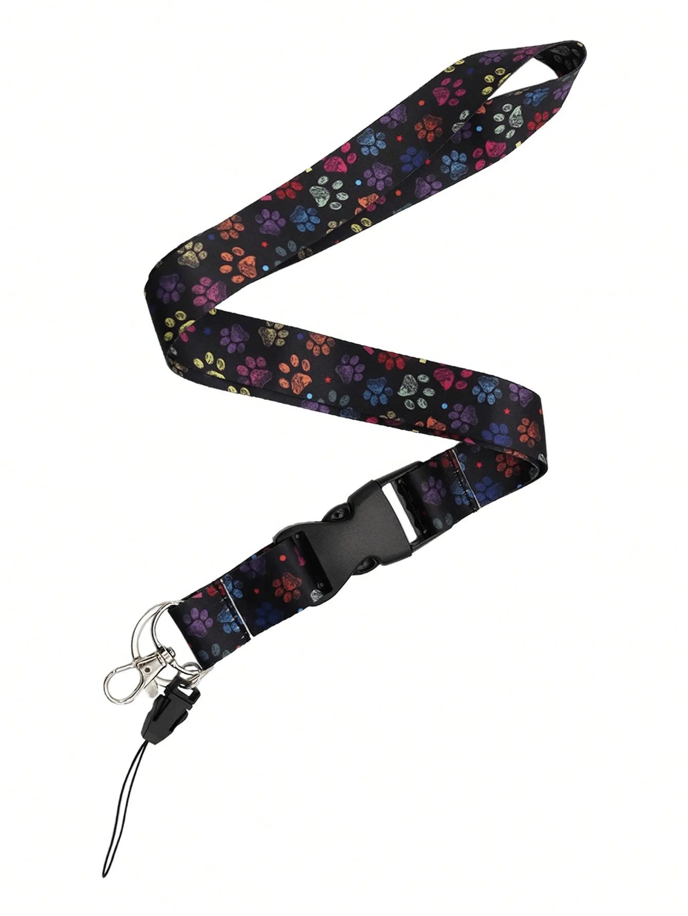 Mobile Phone Lanyard Colorful Dog Paws Neck Strap Keychain Lanyard for Credit ID Card Holder Keychain Key Ring Accessories