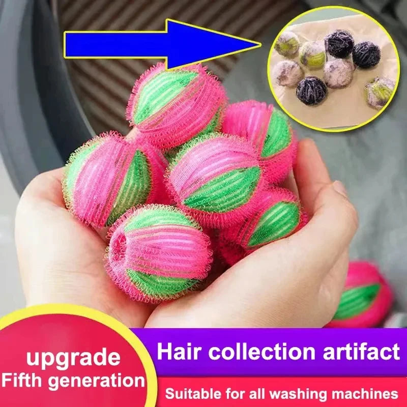 6/12pcs Reusable Washing Machine Balls, Pet Hair Lint Catcher, Clothes Filter Laundry Cleaning Accessory