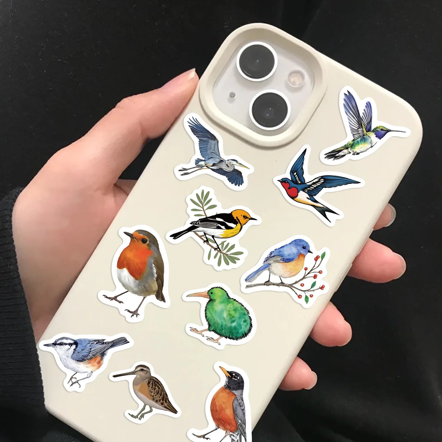 500pcs/roll Cute Colored Birds Cartoon Graffiti Stickers DIY Phone Guitar Laptop Notebook Suitcase Waterproof Sticker Kids Toy