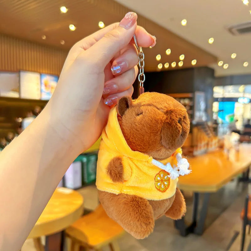 Cute Cartoon Capybara Pendant Plush Toy Doll Bag Hanging Ornaments Cute Kapila Keychain Doll Car Pendant Ornaments