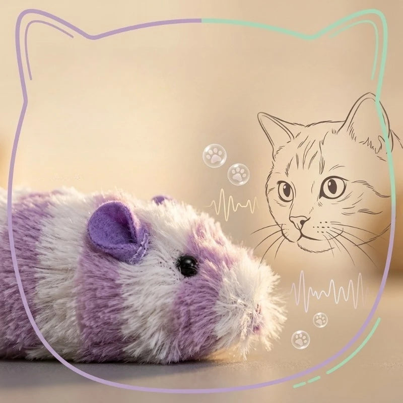 Interactive Plush Mouse Cat Toy Squeaky Imitation Mice Bite Resistant Kitten Toy Self-Entertainment Game Cat Toy Supplies