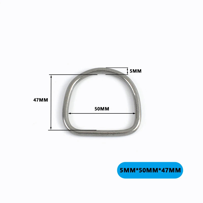 4/5/10Pcs 304 Stainless Steel D-Ring Buckles for Backpack Straps Webbing Belts Pet Dog Collars DIY Bags Hardware Accessories