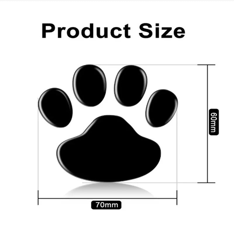 Car Stickers Creative Decals Paw 3D Animal Dog Cat Foot Prints Decal Car Motocycle Sticker Car Accessories