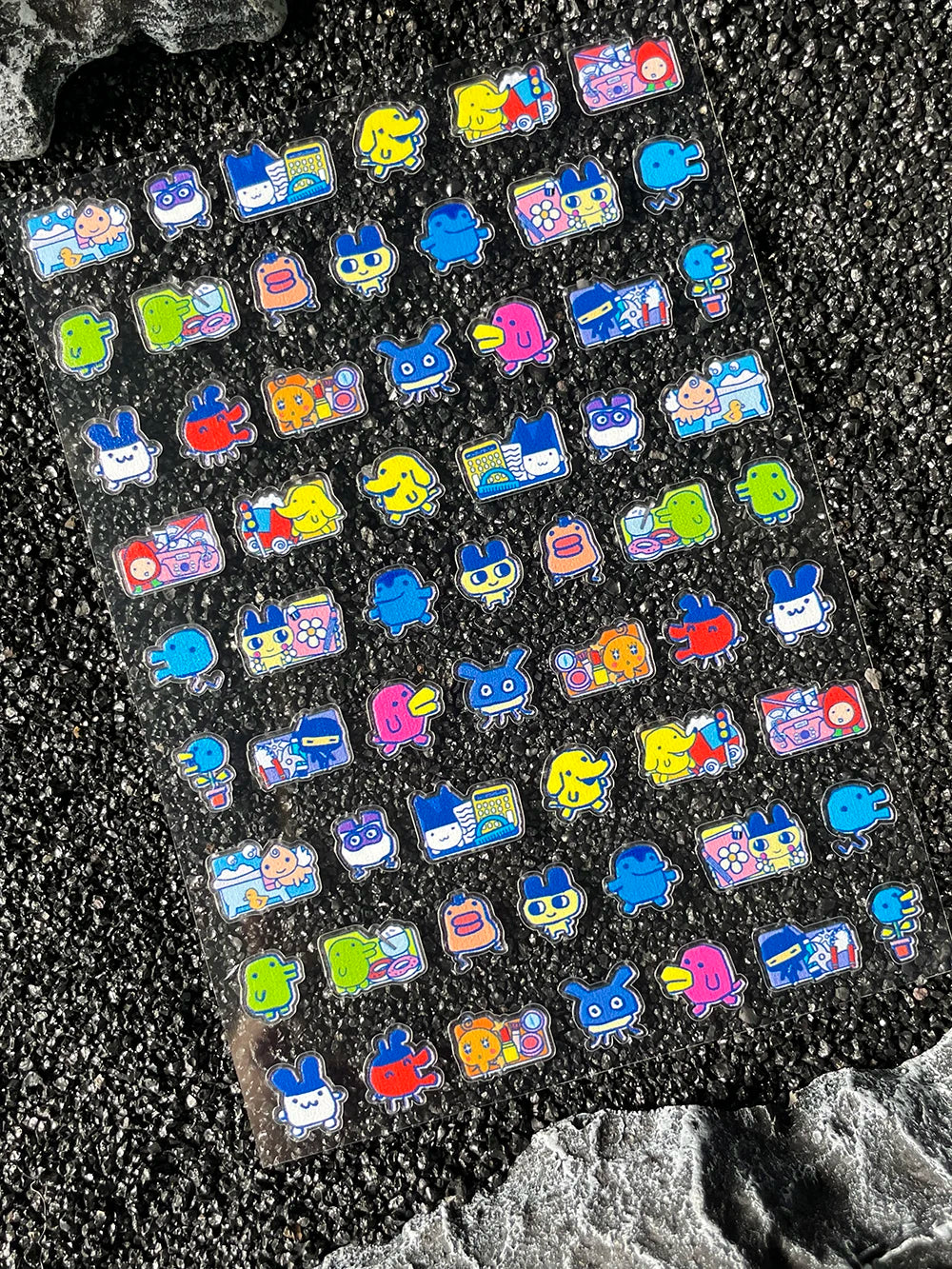 Cartoon Cute Electronic Pet DIY Handmade Scrapbook Nail Sticker Decal Decoration PVC Waterproof Stationery Box Phone Case Sticke