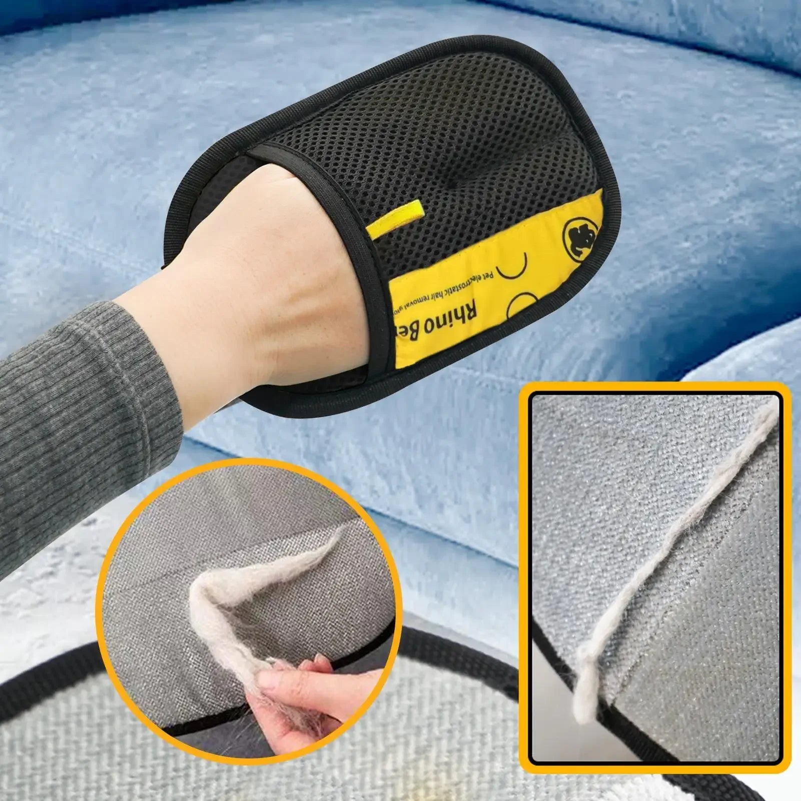 Cat Grooming Gloves Electrostatic Pet Hair Removal Brush for Cleaning Sofa Carpet Clothes Double-sided Pet Hair Remover