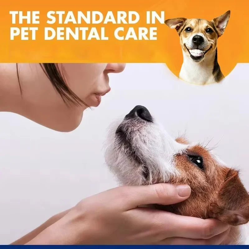 Universal Toothpaste Toothbrush Set Dog Gum Care Products Kit Pet Cleaning Tools Kit Reduces Plaque & Tartar Buildup for Pet