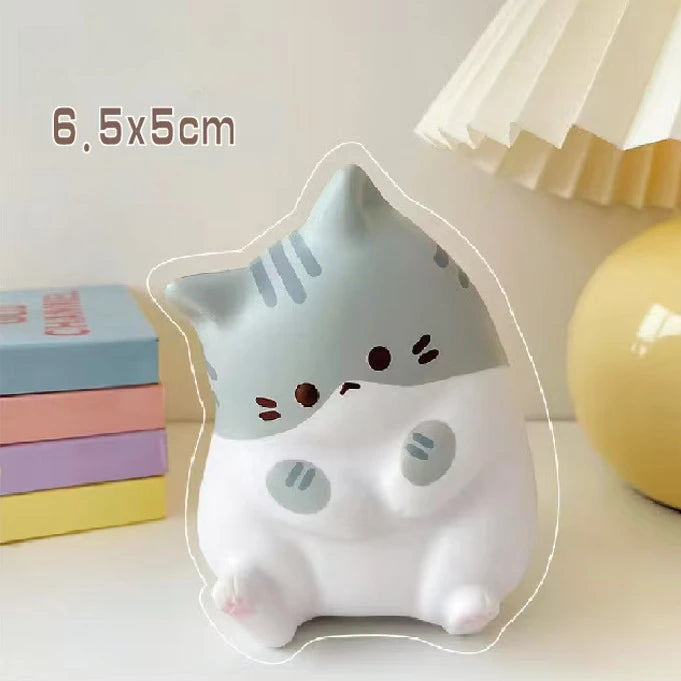 Adorable Cartoon Cat Squeeze Toys for Kids Adult Soft Pinch PU Slow Rebound Balls Pop Fidget Toys Halloween Christmas Gifts