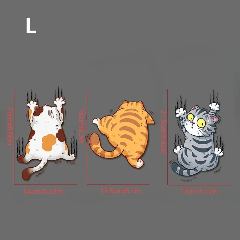 Climbing Cats Animal Styling Stickers Funny Pet Cat Car Sticker Car Body Decoration Auto Decor Accessories Car Accessories