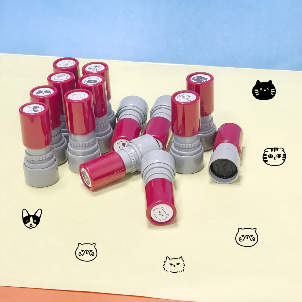Cat Pattern Stamp Black Cat Animal Stamp for Inspiring and Encouraging Teaching Classroom Active Activities Teacher Stamp