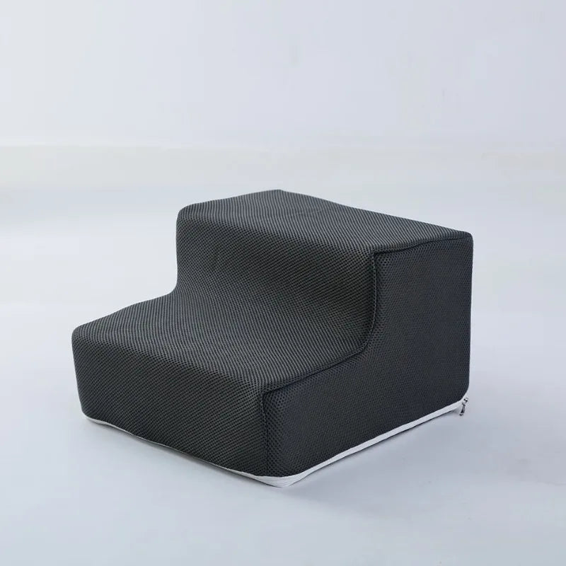 Removable Washable Anti Slip Foldable Pet Dog Cat Stairs High Elasticity Sponge Dog Training Stairs Cat Bed Stairs Play Stairs