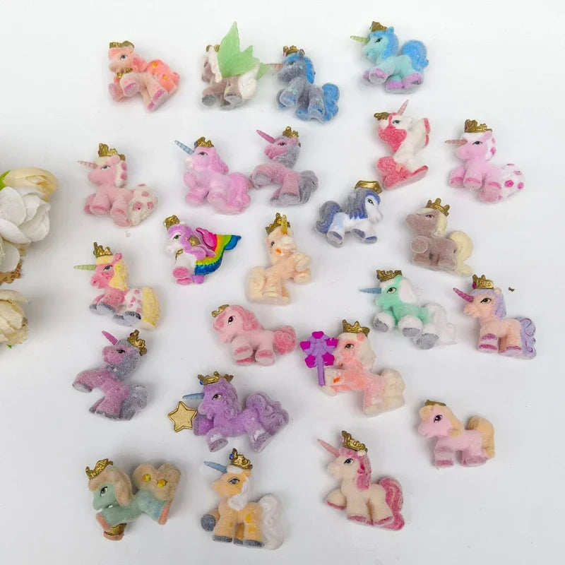 8-100Pcs Original Factory Defect Surprise Pet Royal Filly Unicorn Flock Shaggy Pony Collectible Animal Toy Gift for Friend